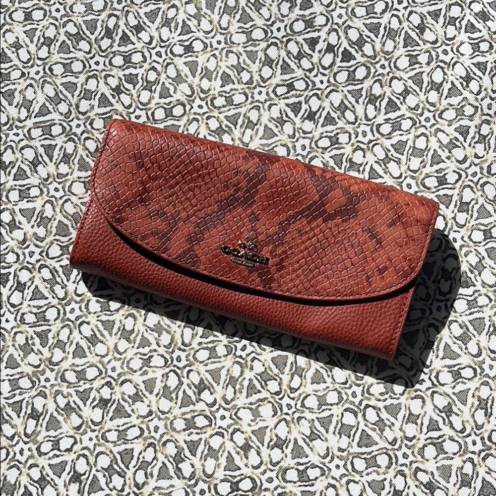 COACH- Brown Snake Print Women's wallet - F11928